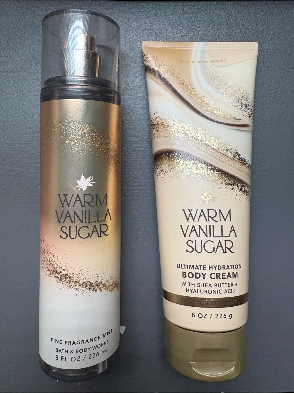 Bath and body works body spray and body cream in Warm Vanilla Sugar bundle